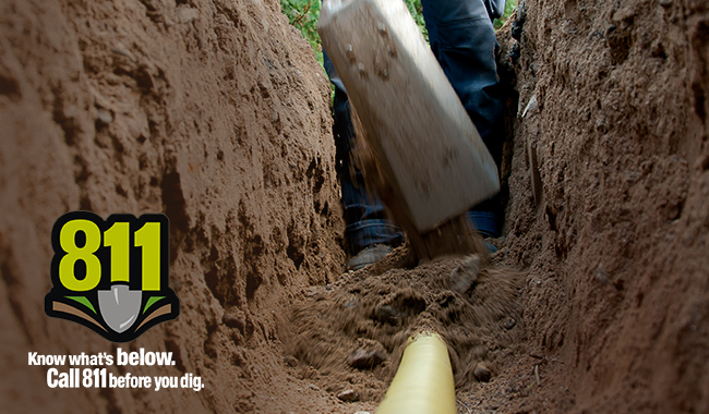 Know what's below-call 811 before you dig