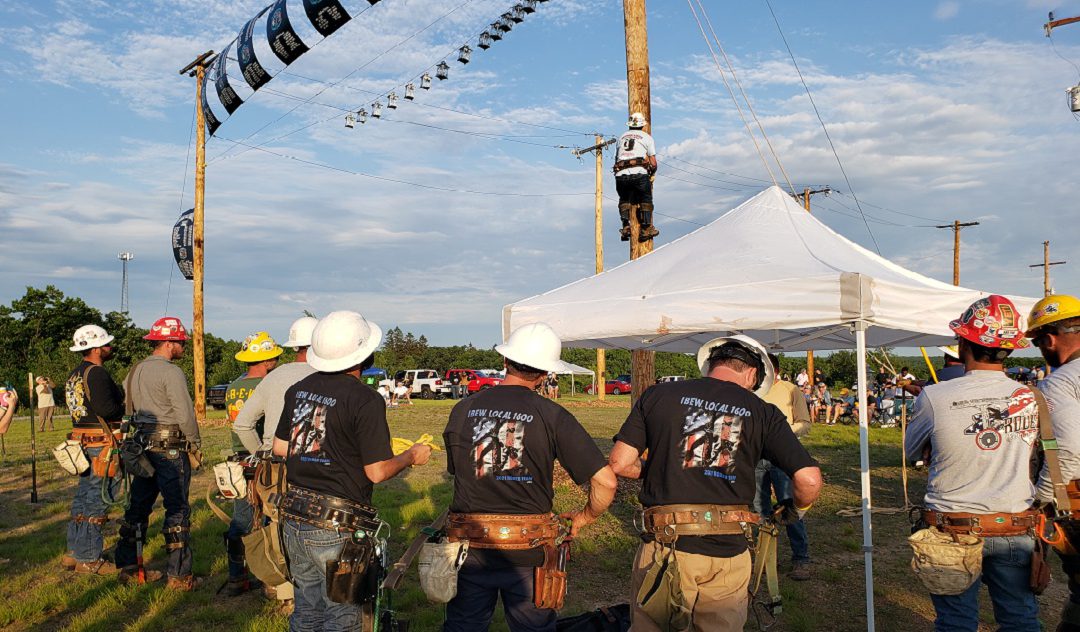 Lineworkers compete for a cause