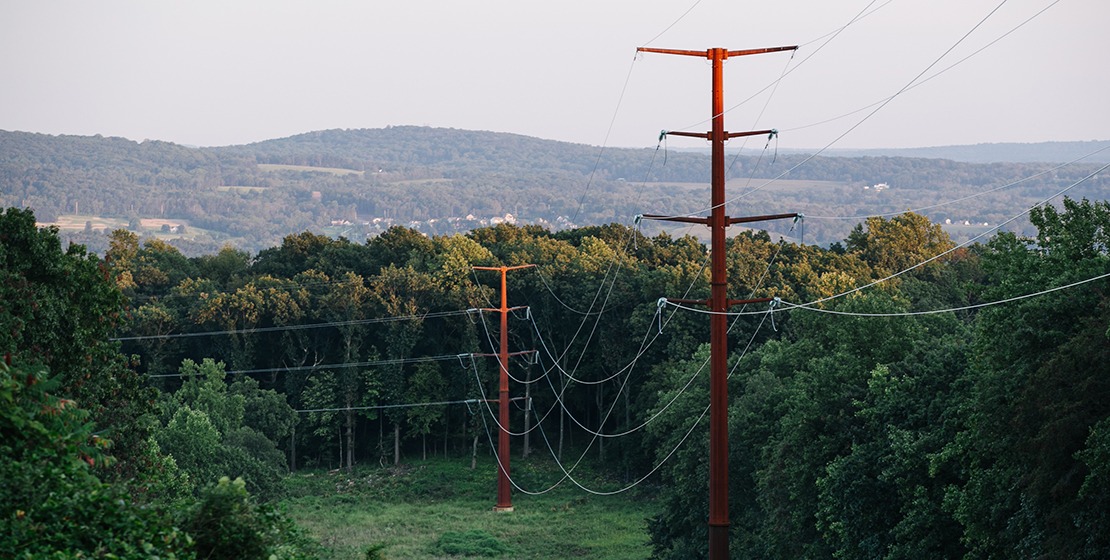 Transmission Lines in a valley.