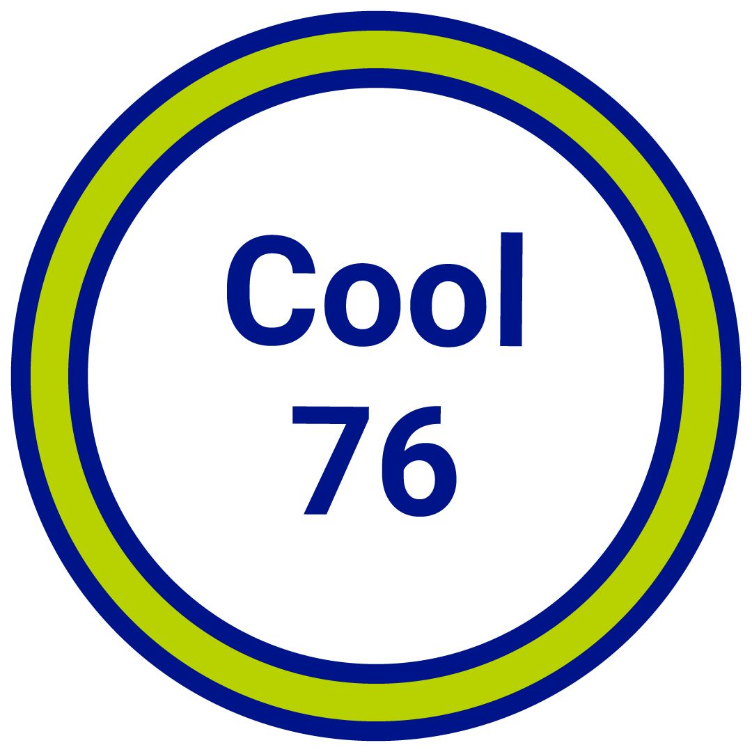 Thermostat set to cool at 76 degrees